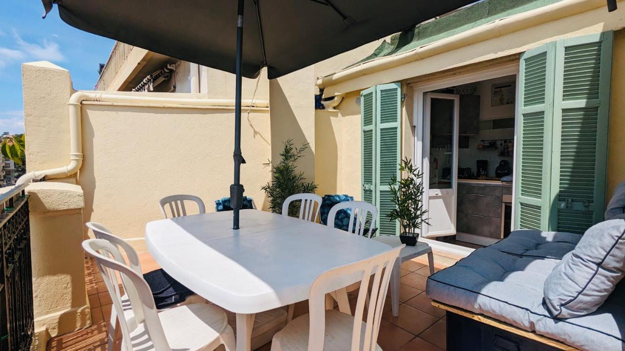 "Studio Ensoleille A Deux Pas Des Plages Avec Sa Grande Terrasse Privee !" Nizza Exterior foto
